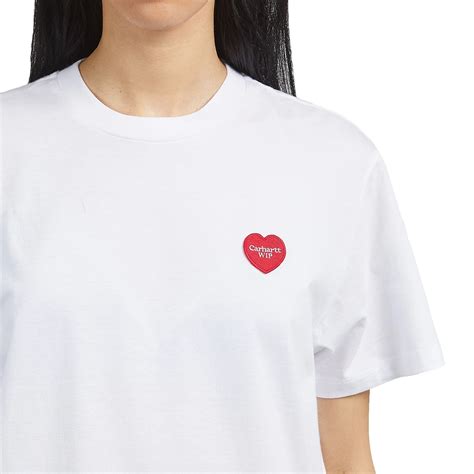 Carhartt Wip W S S Double Heart T Shirt White Hhv