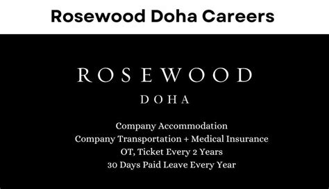 Rosewood Doha Careers | Qatar Urgent Vacancies 2024