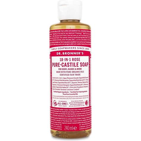 Dr Bronners Pure Castile Liquid Soap Rose 240ml • Pris