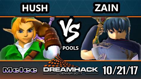 DHDEN17 Melee Hush Link Vs Zain Marth SSBM Singles Pools YouTube