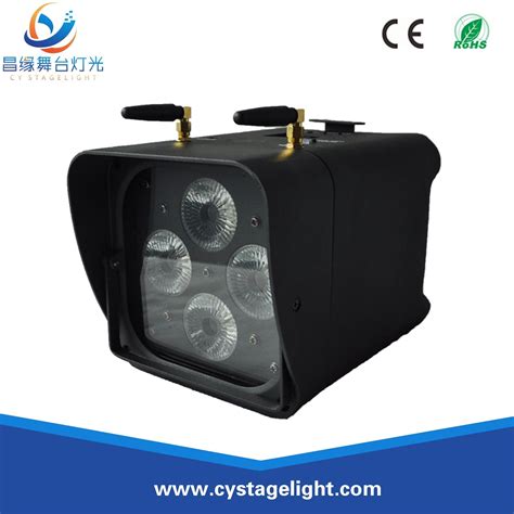 Wedding Battery LED PAR Can Lights Wireless DMX WiFi Control 4X18W