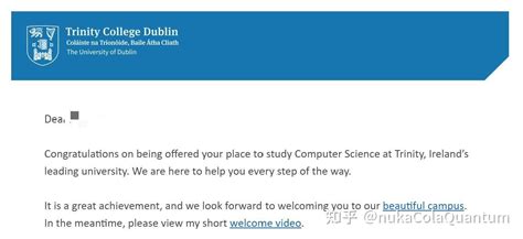 （爱尔兰篇）欧洲诸国cs Master申请offer记录45 Tcd都柏林圣三一大学 知乎