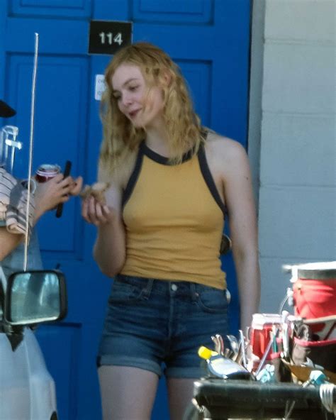 Elle Fanning Bikini ELLE FANNING In Bikini On The Set Of