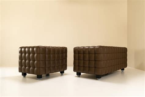 Kubus Sofa And Club Chair Attributed To Josef Hoffmann For Wittmann