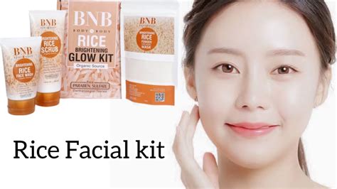 Bnb Rice Brightening Glow Kit Facial Treatment Achieve Korean Glass