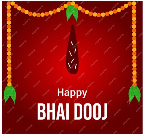 Premium Vector Happy Bhai Dooj Indian Hindu Festival Celebration