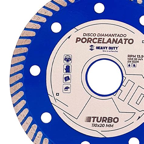 Disco Diamantado Turbo De Porcelanato X Mm Heavy Duty