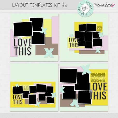 The Good Life January February Layout Template Kit By Marisa