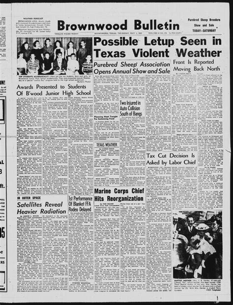 Brownwood Bulletin (Brownwood, Tex.), Vol. 58, No. 170, Ed. 1 Thursday