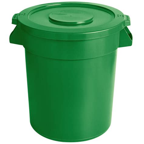 20 Gallon 320 Cup Green Round Ingredient Storage Bin With Lid