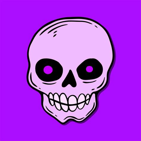 purple skull art illustration hand drawn 47587816 Vector Art at Vecteezy