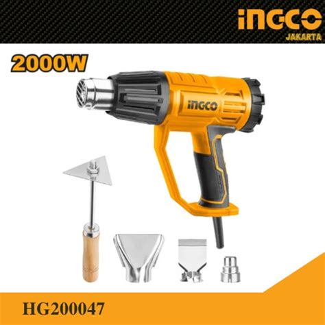 Jual Hot Gun Listrik 2000W Heat Gun INGCO HG200047 Angin Blower Uap Pemanas Shopee Indonesia