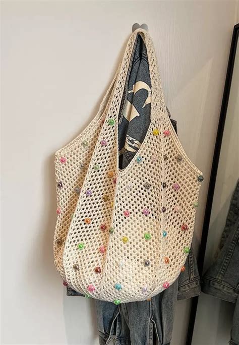 Sunnydaysweety New Summer Color Beaded Woven Bag K Be