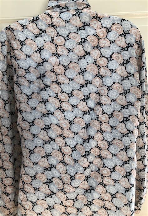 80s Gianna Secretary Blouse Floral Pussy Bow Blouse Gem