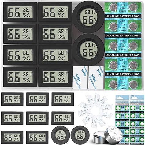 Vaikby Pack Room Thermometer Indoor Thermometer Hygrometer Mini