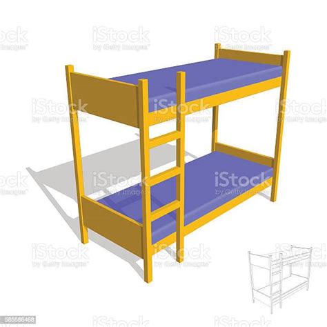 Bunkbed3d Vector Colorful Illustration Stock Illustration Download