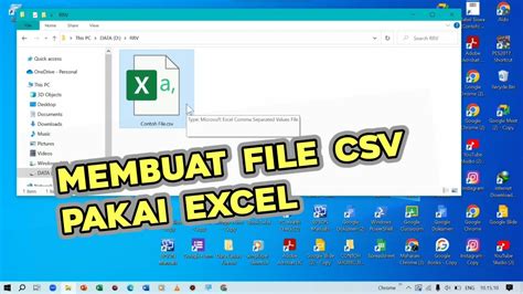 Tutorial Membuat File Format Csv Di Microsoft Excel Menggunakan Rumus Sederhana Youtube