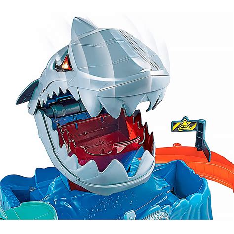 Pista Hot Wheels City Color Shifters Robô Tubarão GJL12 Mattel Dorémi Brinquedos