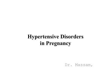 Hypertensive Disorders In Pregnancy PIH Ppt PPT