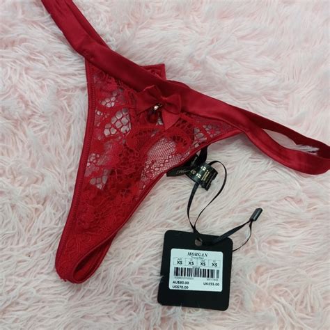 Honey Birdette Intimates Sleepwear Honey Birdette Luxury Lingerie Thong Panty Morgan Lacy