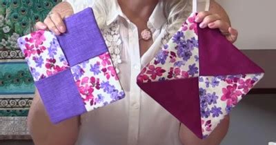 Sewing Tutorial Simple Color Block Hot Pads DIY Joy