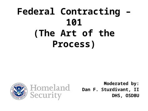 Ppt Federal Contracting 101 The Art Of The Process Dokumentips