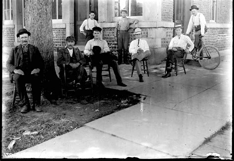 Liverpool Eight Men Gathered Outside The National Hotel Later Known