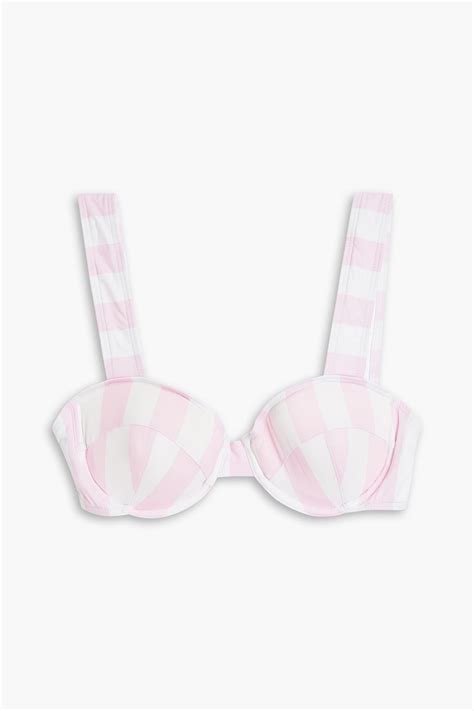 SOLID STRIPED Lilo Striped Underwired Bikini Top THE OUTNET
