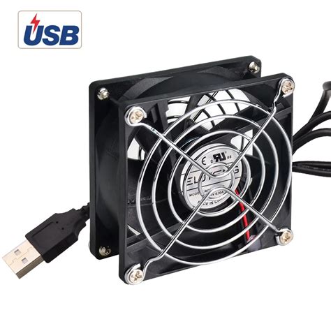 Eluteng Usb Cooling Fan Mm V Powerful Mini Cooler Silent Blades