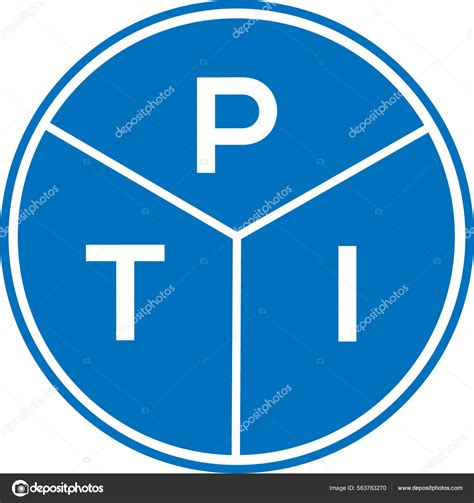 Dise O Del Logotipo Letra Pti Sobre Fondo Blanco Pti Creativo Vector