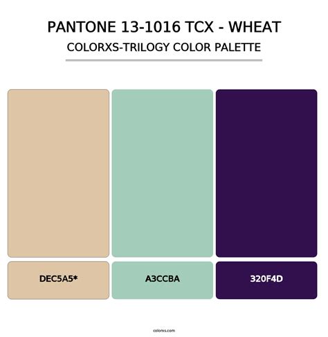 PANTONE 13 1016 TCX Wheat Color Palettes Colorxs