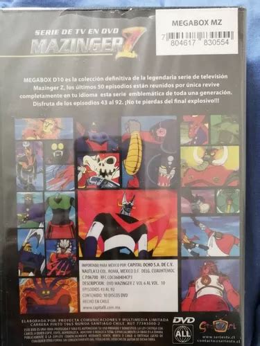 Dvds Serie Mazinger Z Completa 50 Episodios En 10 Discos En Venta En