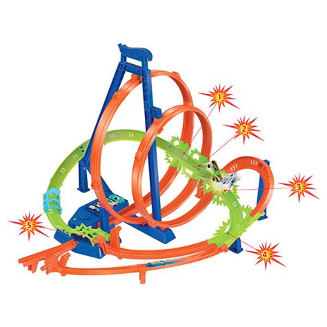 Circuit Looping Multi Crash Hot Wheels Mattel King Jouet Garages Et Circuits Mattel