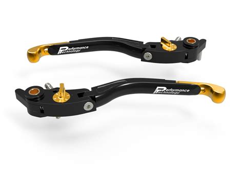 LEA01B Leve Freno Frizione Regolabili Eco Gp 2 Nero Oro Ducabike DBK