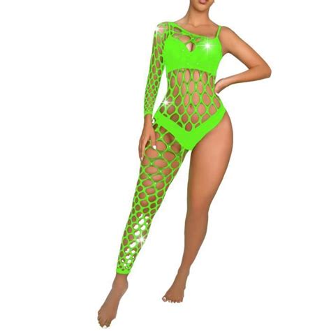 Yizyif Lingerie Sexy R Sille Femme Bodystocking Collants Fishnet