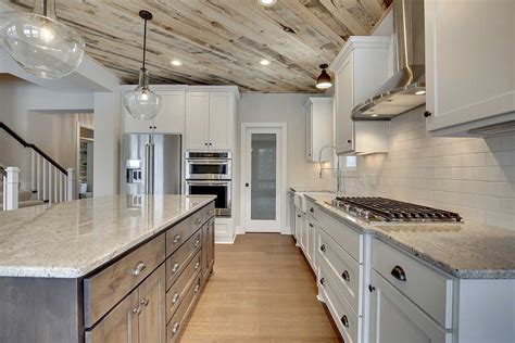 White Kitchen Cabinets With Wood Ceiling | Besto Blog