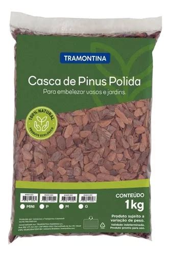 Casca Pinus Polida Mini 1kg Jardim Vasos Decorção Enfeite