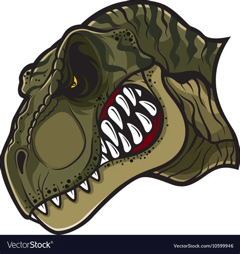 Angry T Rex Head Royalty Free Vector Image VectorStock