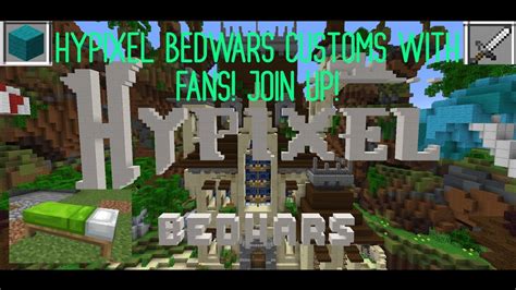 LIVE Hypixel Bedwars Customs With Fans Join Up MUSIC YouTube