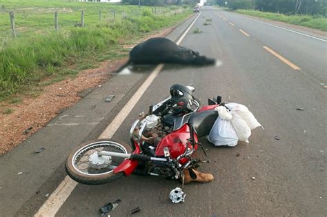 Homem Fica Gravemente Ferido Após Colidir Moto Em Vaca No Nortão Só