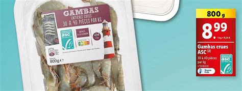 Promo Gambas Crues Asc Chez Lidl ICatalogue Fr