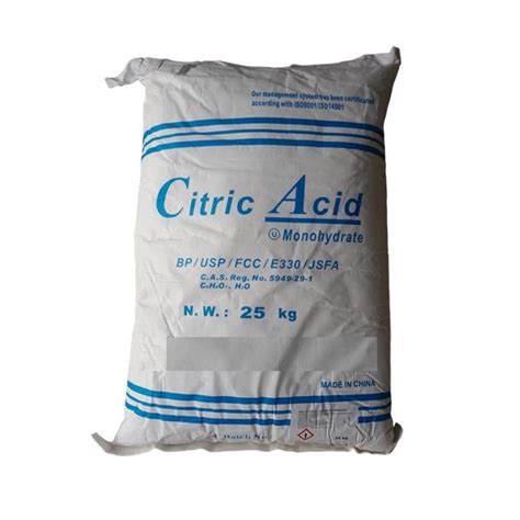 Acide Citrique 250 Gr 25 Kg