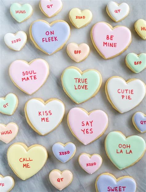 Xoxo Conversation Heart Cookies Valentine Sugar Cookies Valentine Cookies Decorated