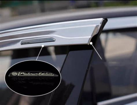 Chrome Window Visor Vent Shades Sun Rain Guard Fit For Lexus Lx