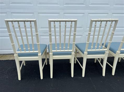Faux Bamboo Dining Set by Thomasville at 1stDibs | old thomasville