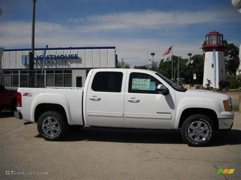 2010 Summit White Gmc Sierra 1500 Slt Crew Cab 4x4 30214475 Photo 2