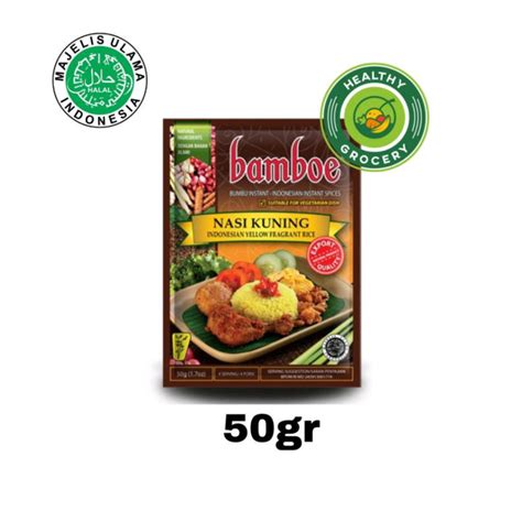 Bamboe Nasi Kuning 50gr Indonesian Yellow Fragrant Rice Lazada