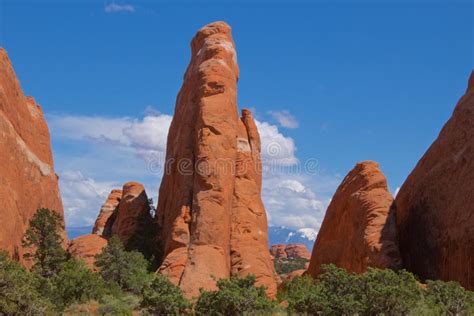 Rock Pinnacle in Arches National Park, Utah Stock Photo - Image of ...