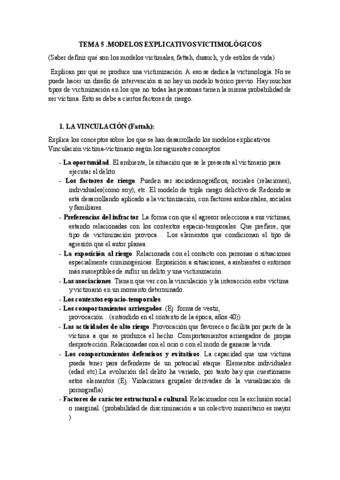 Tema 5 Victimologia Docx 1 Pdf