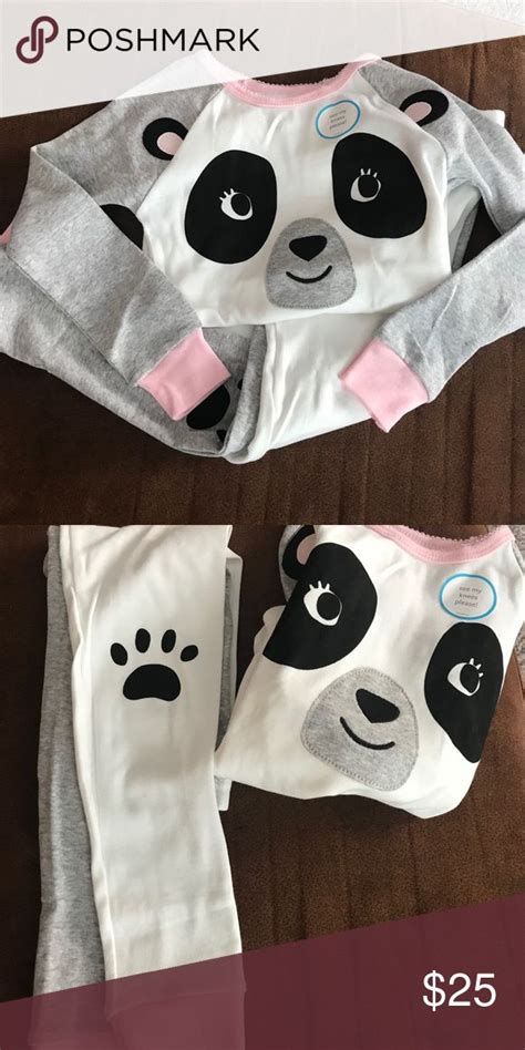 New Carters Girls Panda 🐼 Pajamas Set 4t Panda Pyjamas Pajama Set